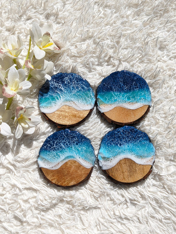 Live Edge Wood Coaster Set