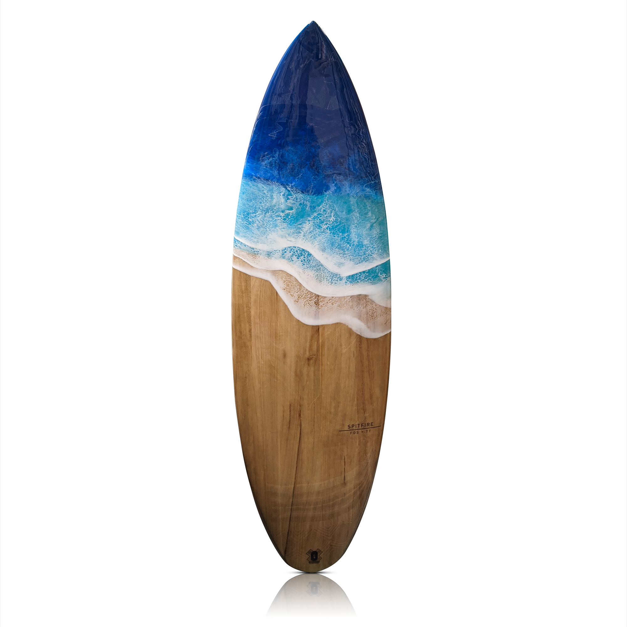 Surfboard Resin Ocean Wave Wood Cutting / Serving /Cheese Board