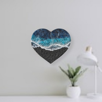 Black Sand Ocean Heart
