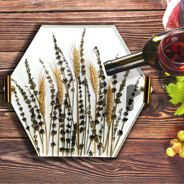 Wheat and Lavender Tray